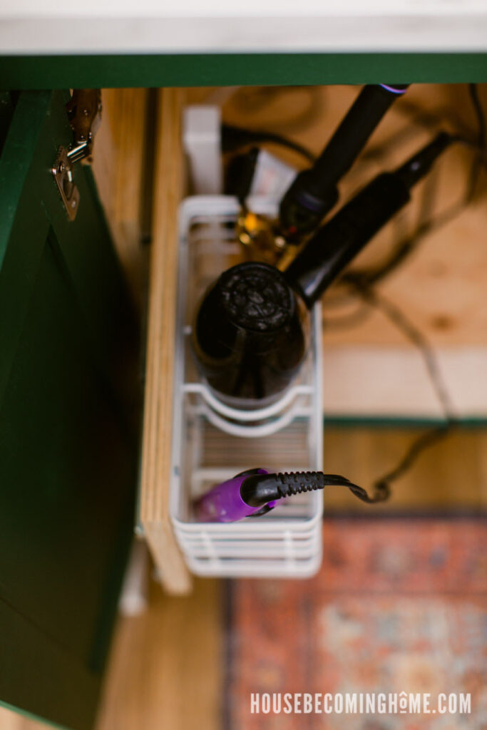 Pullout Hairdryer Storage